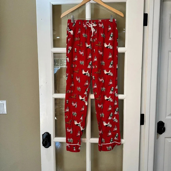 OLD NAVY Flannel Christmas Dog Puppy Pajama PJ Bottoms Pants - size xs - Picture 2 of 6